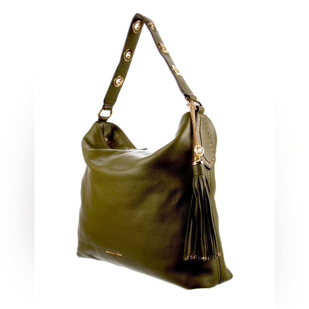 EUC Michael Kors Brooklyn Leather Shoulder Bag in Olive Green